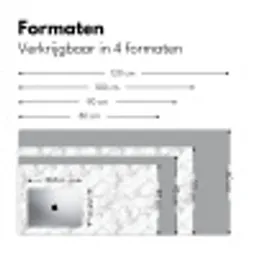 Wit - Marmer - Grijs Muismat XXL klein 681 -sfeer5