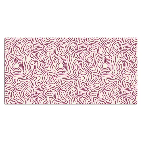 Kronkelende lijn - Magenta - Crème Muismat XXL klein 681 -3d_leeg
