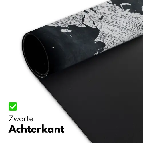 Wereldkaart - Krijtbord - Quote Muismat XXL klein -sfeer2