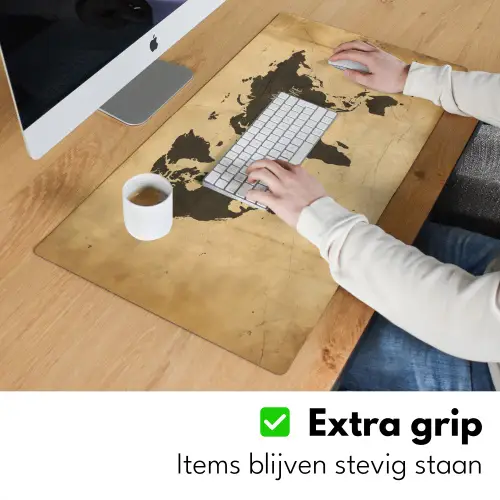 Wereldkaart - Explore - Vintage Muismat XXL klein -sfeer3