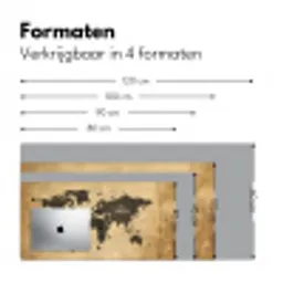 Wereldkaart - Explore - Vintage Muismat XXL klein -sfeer5
