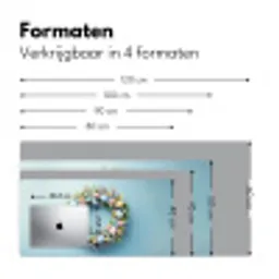 Krans - Eieren - Bloemen Muismat XXL klein -sfeer5