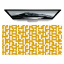 Geel - Beige - Patroon Muismat XXL klein 681 -zzz3d