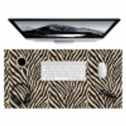 Zebra - Klassiek - Zwart Muismat XXL klein 681 -3d