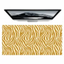 Zebra - Klassiek - Oker - Geel Muismat XXL klein 681 -zzz3d