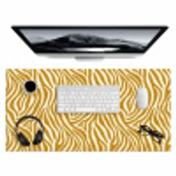 Zebra - Klassiek - Oker - Geel Muismat XXL klein 681 -3d