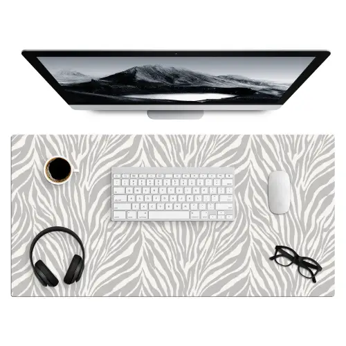 Zebra - Motief - Grijs Muismat XXL klein 681 -3d