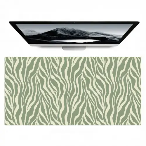 Zebra - Motief - Groen Muismat XXL klein 681 -zzz3d