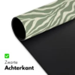 Zebra - Motief - Groen Muismat XXL klein 681 -sfeer2