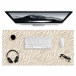 Zebra - Patroon - Beige Muismat XXL klein 681 -3d