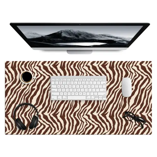 Zebra - Patroon - Zwart - Wit Muismat XXL klein 681 -3d