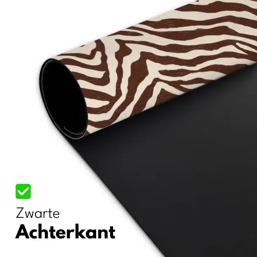 Zebra - Patroon - Zwart - Wit Muismat XXL klein 681 -sfeer2