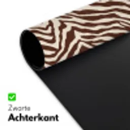 Zebra - Patroon - Zwart - Wit Muismat XXL klein 681 -sfeer2