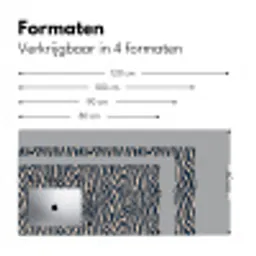 Zebra - Patroon - Blauw - Beige Muismat XXL klein 681 -sfeer5