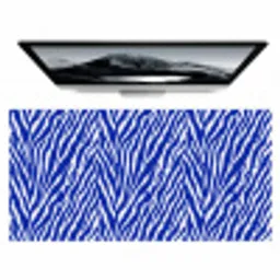 Zebra - Patroon - Kobalt - Blauw Muismat XXL klein 681 -zzz3d