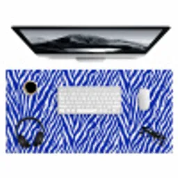 Zebra - Patroon - Kobalt - Blauw Muismat XXL klein 681 -3d