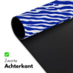 Zebra - Patroon - Kobalt - Blauw Muismat XXL klein 681 -sfeer2