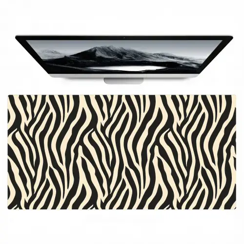 Zebra - Print - Klassiek - Zwart Muismat XXL klein 681 -zzz3d