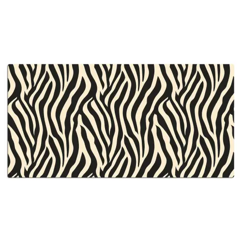 Zebra - Print - Klassiek - Zwart Muismat XXL klein 681 -3d_leeg