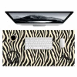 Zebra - Print - Klassiek - Zwart Muismat XXL klein 681 -3d