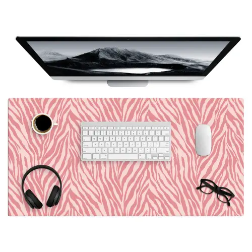 Zebra - Print - Roze Muismat XXL klein 681 -3d