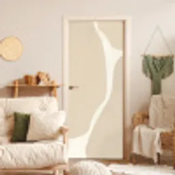 Abstract - Beige - Moderne kunst deurposter klein -sfeer2