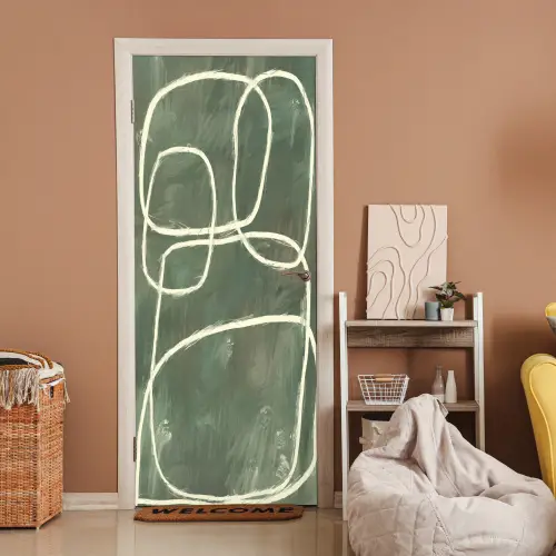 Abstract - Groen - Kunst - Modern deurposter klein -sfeer1