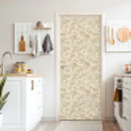 Abstract - Lijnen - Beige deurposter klein 289 -sfeer5