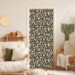 Abstract - Lijnen - Zwart deurposter klein 289 -sfeer2
