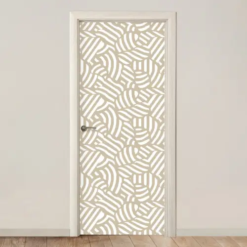 Abstract - Modern - Beige deurposter klein 289 -3d_beige