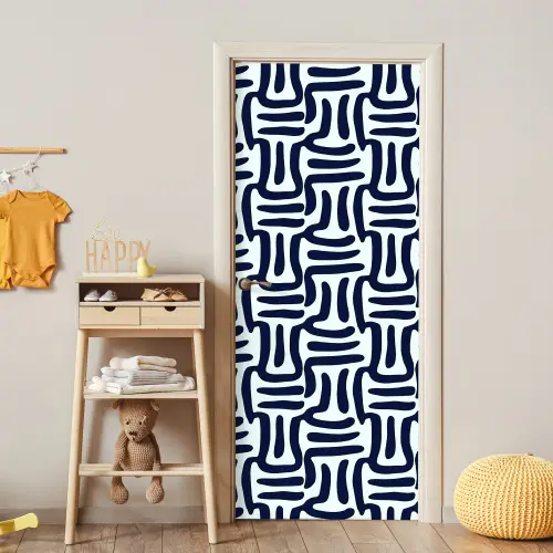 Abstract - Modern - Blauw deurposter klein 289 -sfeer4