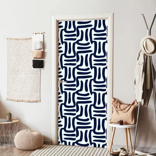 Abstract - Modern - Blauw deurposter klein 289 -sfeer6