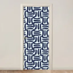 Abstract - Modern - Blauw deurposter klein 289 -3d_beige