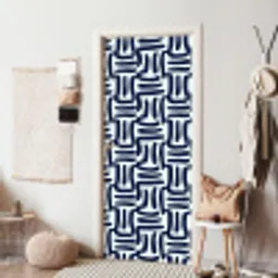 Abstract - Modern - Blauw deurposter klein 289 -sfeer6