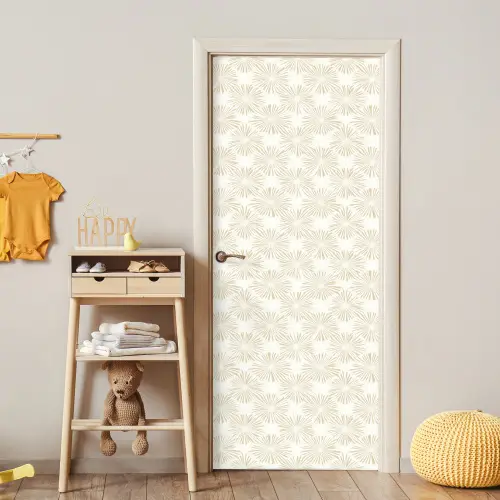 Abstract - Motief - Beige deurposter klein 289 -sfeer4