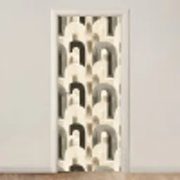 Abstract - Patroon - Bogen deurposter klein 289 -3d_beige