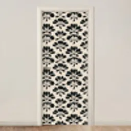 Abstract - Patroon - Zwart deurposter klein 289 -3d_beige