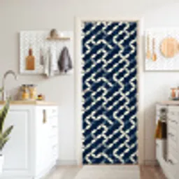 Abstract - Patroon - Blauw deurposter klein 289 -sfeer5