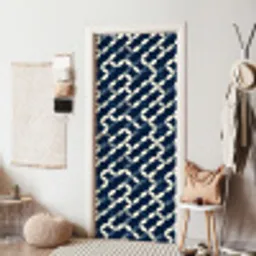 Abstract - Patroon - Blauw deurposter klein 289 -sfeer6