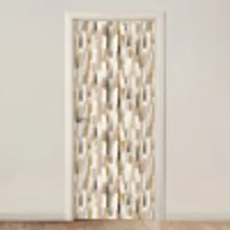 Abstract - Patroon - Kwaststreken deurposter klein 289 -3d_beige