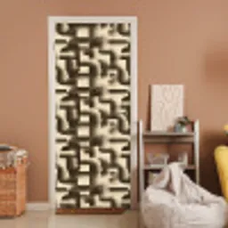 Abstract - Retro - Zwart deurposter klein 289 -sfeer1