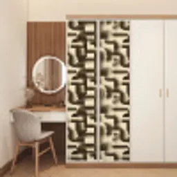 Abstract - Retro - Zwart deurposter klein 289 -sfeer3