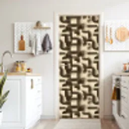 Abstract - Retro - Zwart deurposter klein 289 -sfeer5