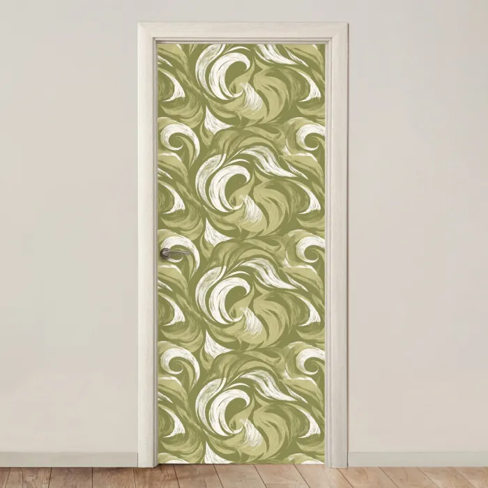 Abstract - Textuur - Groen deurposter klein 289 -3d_beige