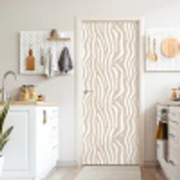 Abstract - Zebra - Beige deurposter klein 289 -sfeer5