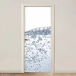 Luchtbellen - Water - Dynamisch deurposter klein -3d_beige