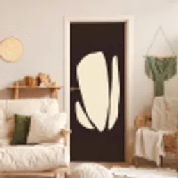 Kunst - Modern - Bruin - Abstract deurposter klein -sfeer2