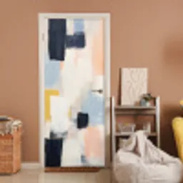 Kunst - Wit - Abstract - Modern deurposter klein -sfeer1