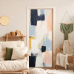Kunst - Wit - Abstract - Modern deurposter klein -sfeer2