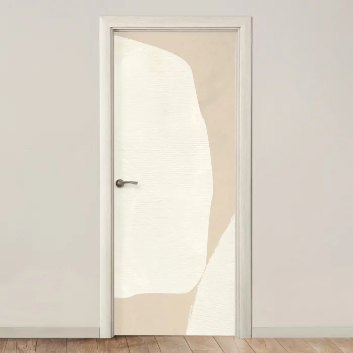 Beige - Abstract - Modern deurposter klein -3d_beige